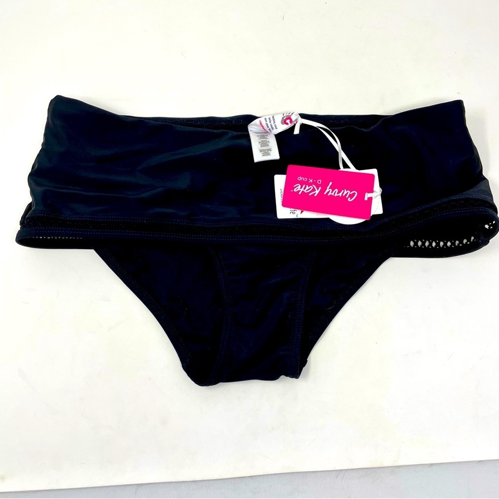 NWT Curvy Kate black bikini bottoms size medium